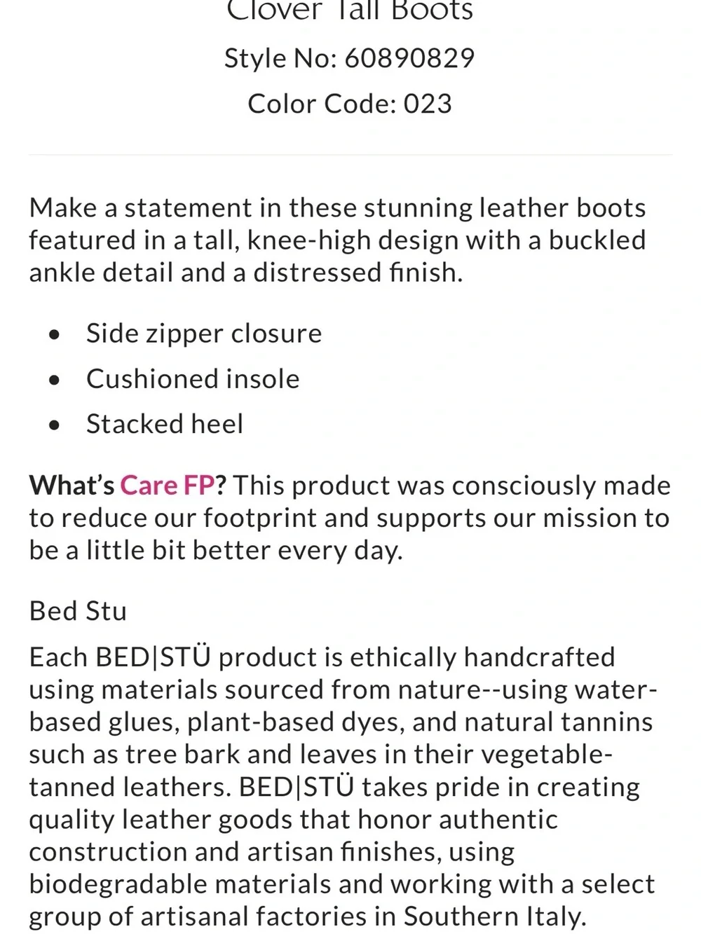BED|STU Clover Tall Boots